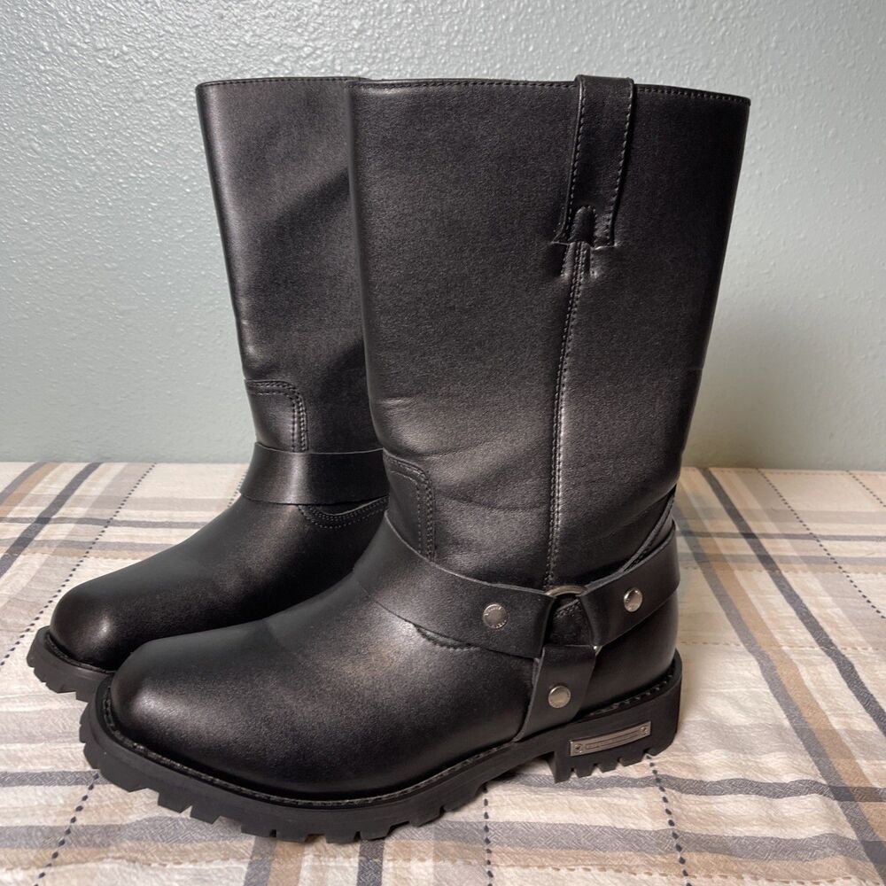 Men’s Motorcycle Tall Harness Boots Waterproof Black DA-BTM8006 Dream Apparel